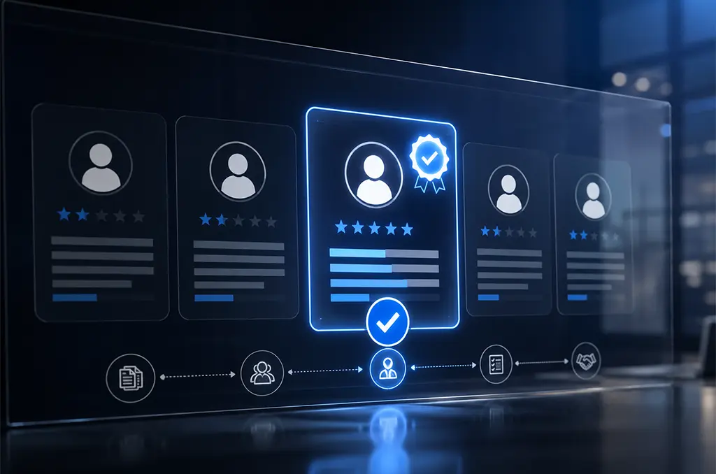Verified IT candidate profiles with top ratings for pre-vetted staff augmentation talent